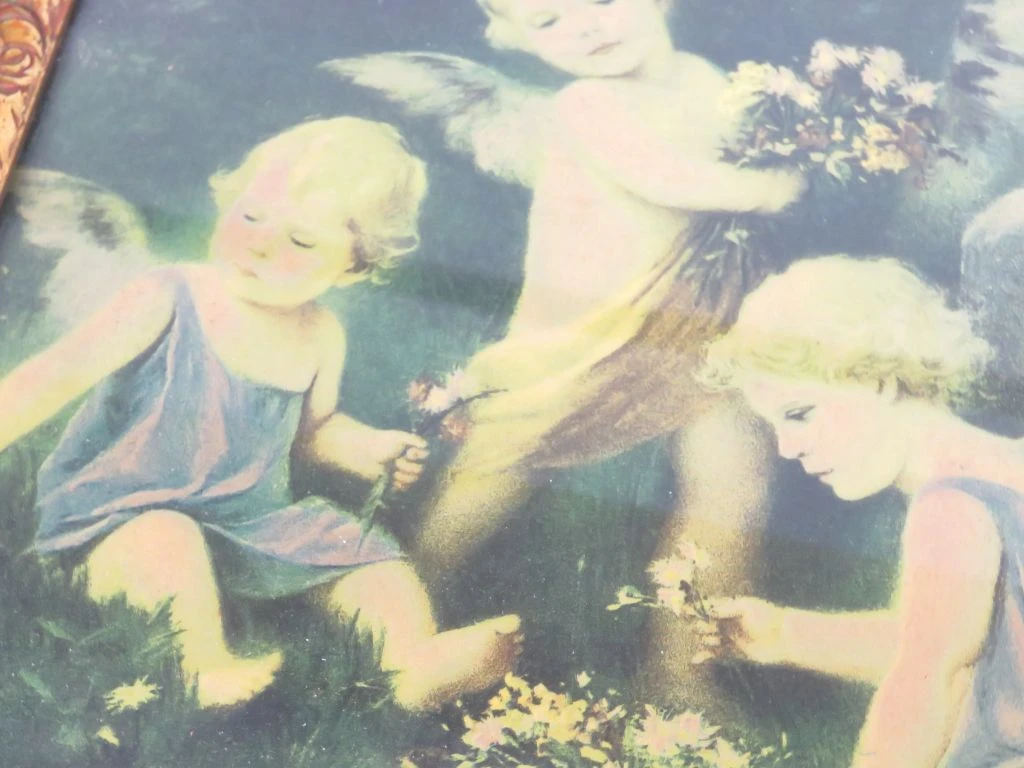 Ingelijste klassieke prent van de Maagd Maria