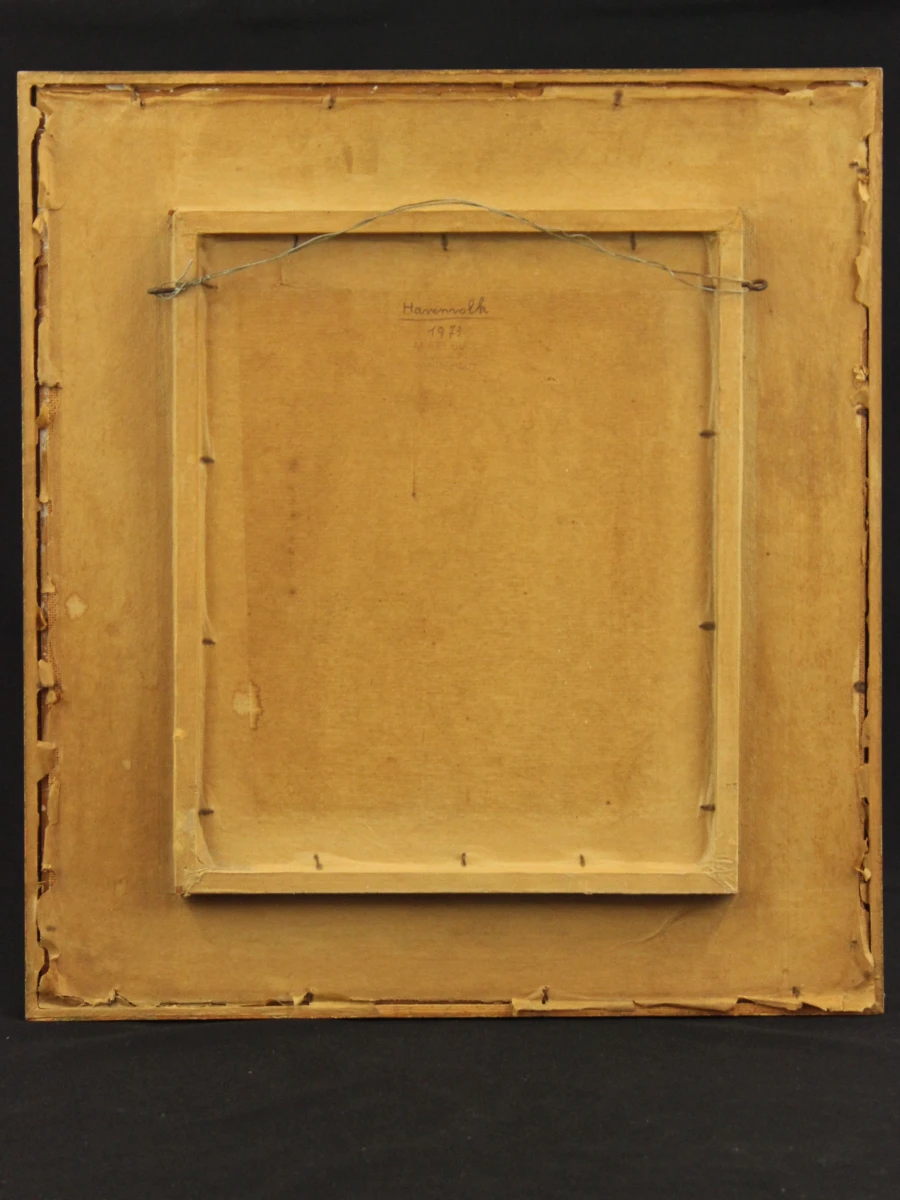 'Havenvolk' 1973 houtskooltekening  Maurice Felbier (1903-1991)