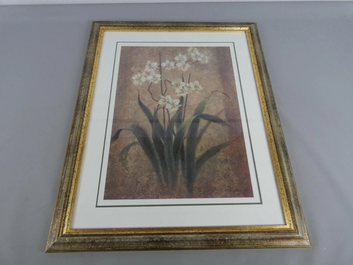 Ingelijste Print van Witte Orchideeën