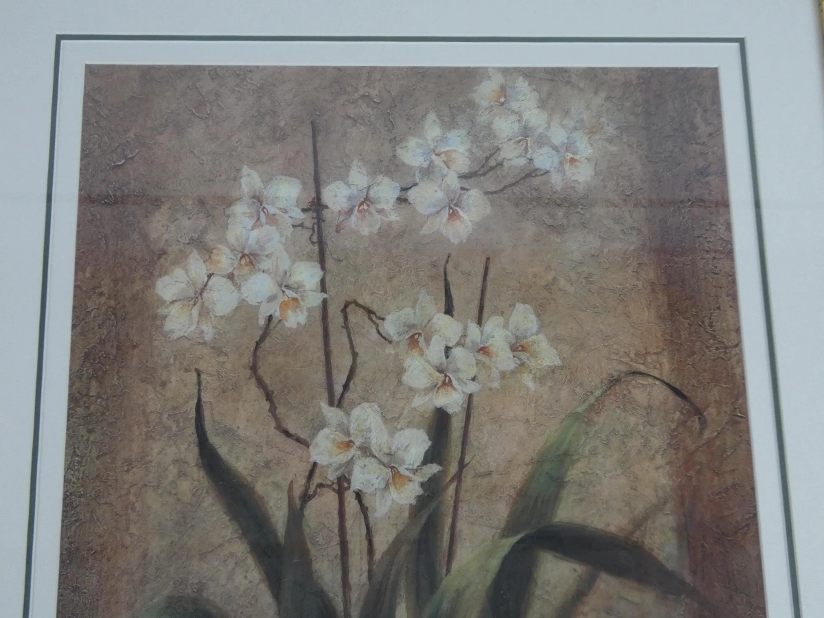 Ingelijste Print van Witte Orchideeën