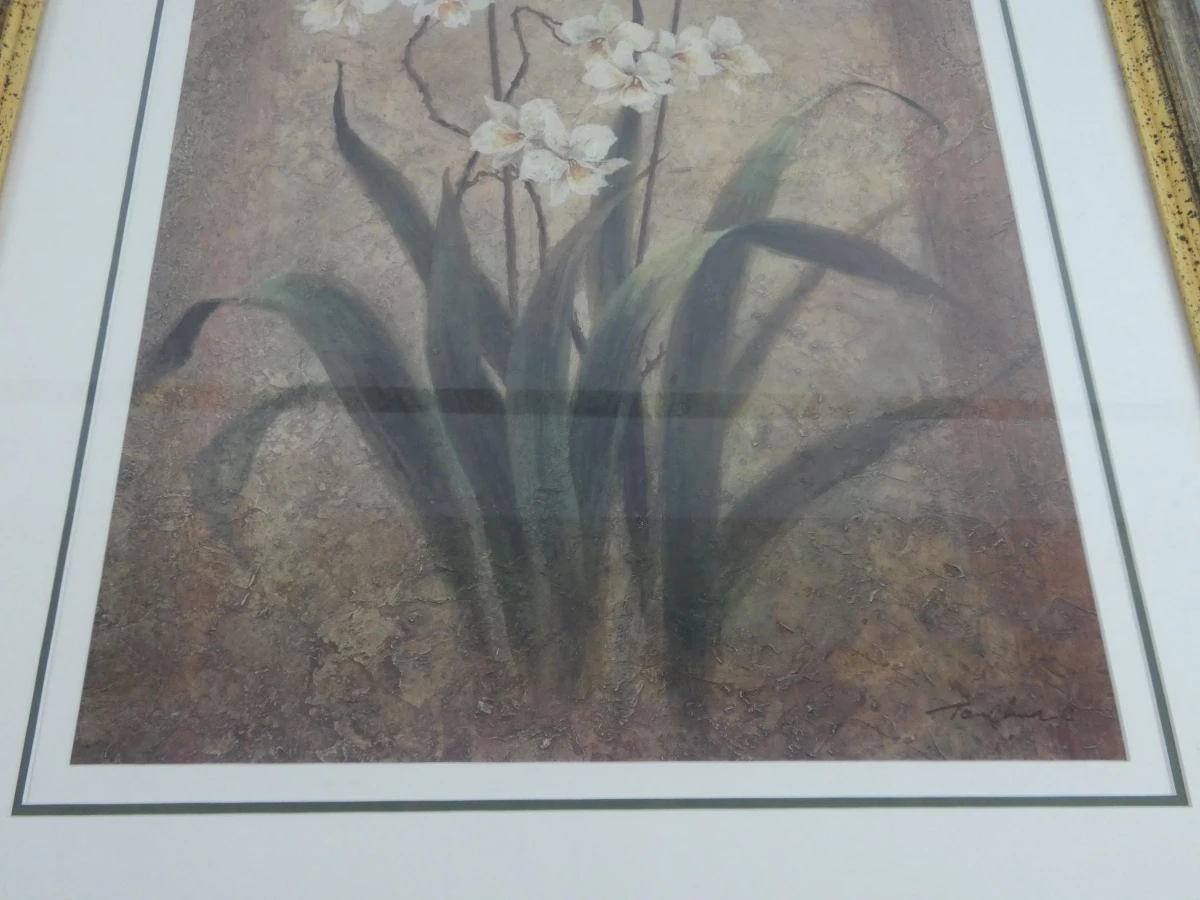 Ingelijste Print van Witte Orchideeën