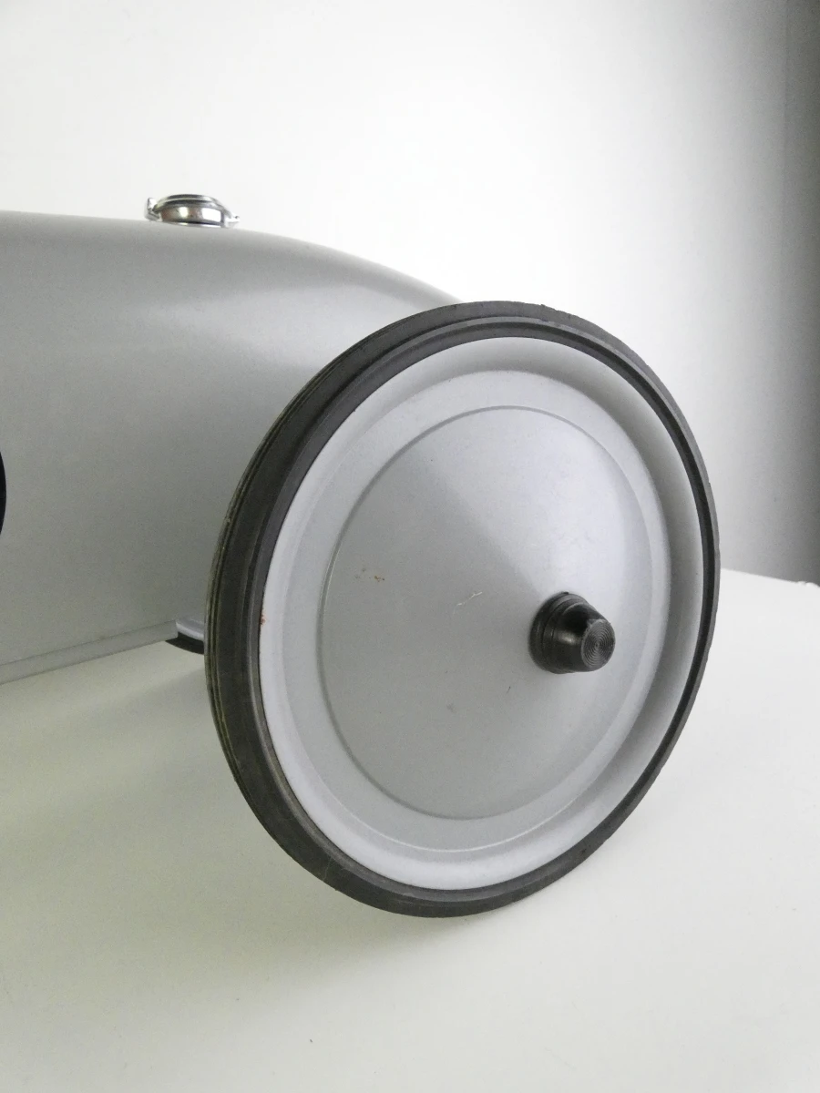 Vintage metalen loopauto/racewagen voor kinderen
