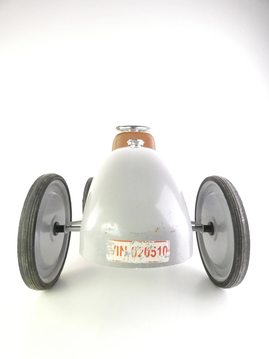 Vintage metalen loopauto/racewagen voor kinderen