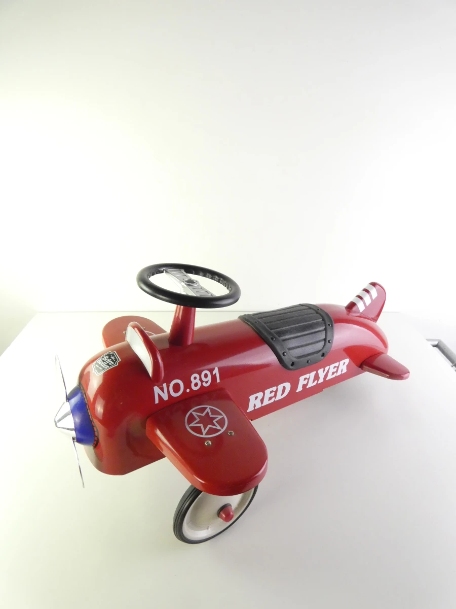 Stoere Retro Roller "Red Flyer" No. 891 Loopvliegtuig