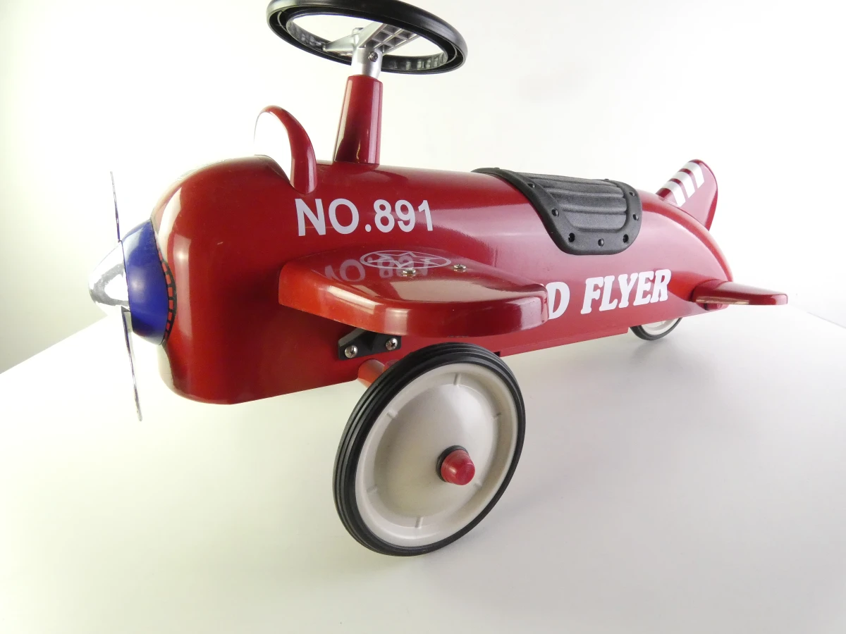 Stoere Retro Roller "Red Flyer" No. 891 Loopvliegtuig
