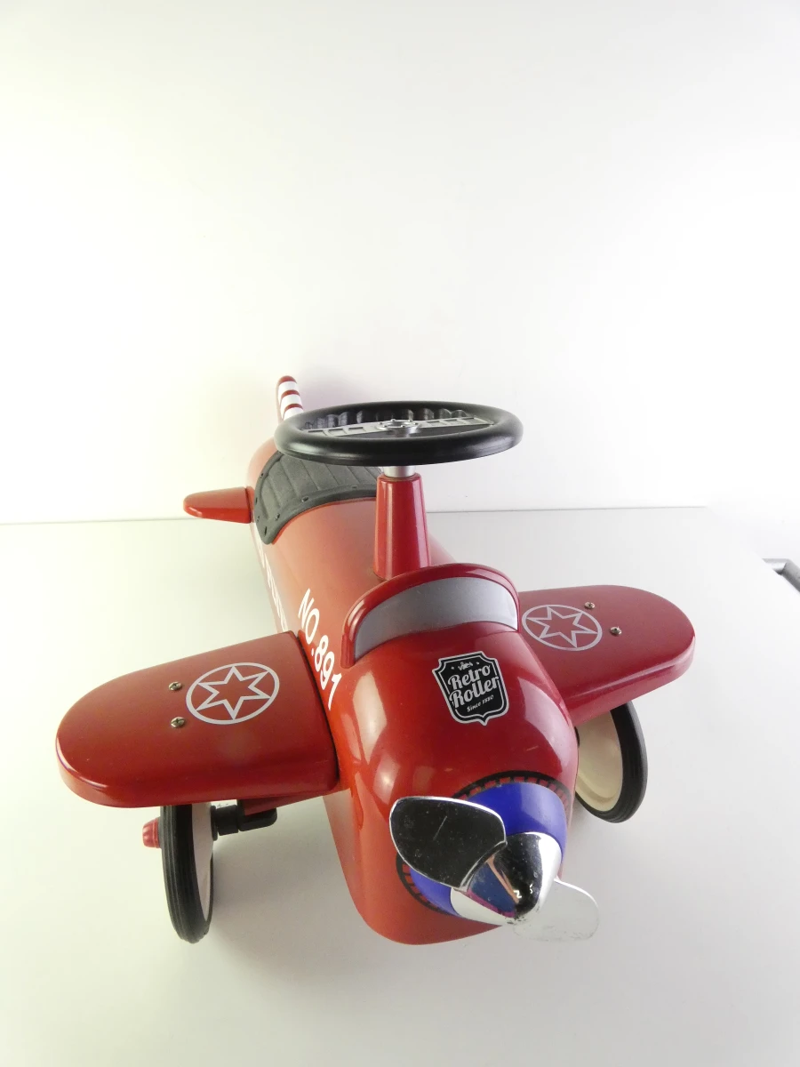Stoere Retro Roller "Red Flyer" No. 891 Loopvliegtuig