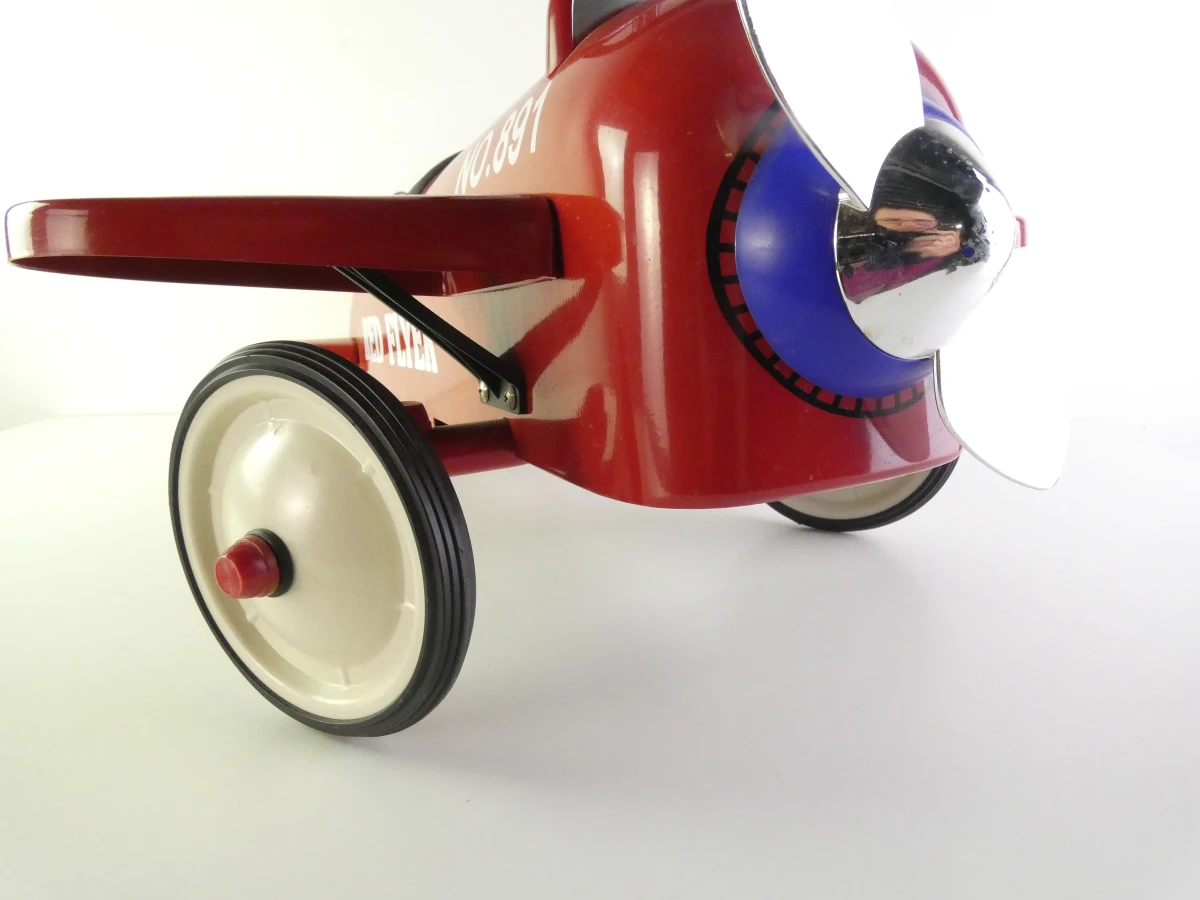 Stoere Retro Roller "Red Flyer" No. 891 Loopvliegtuig