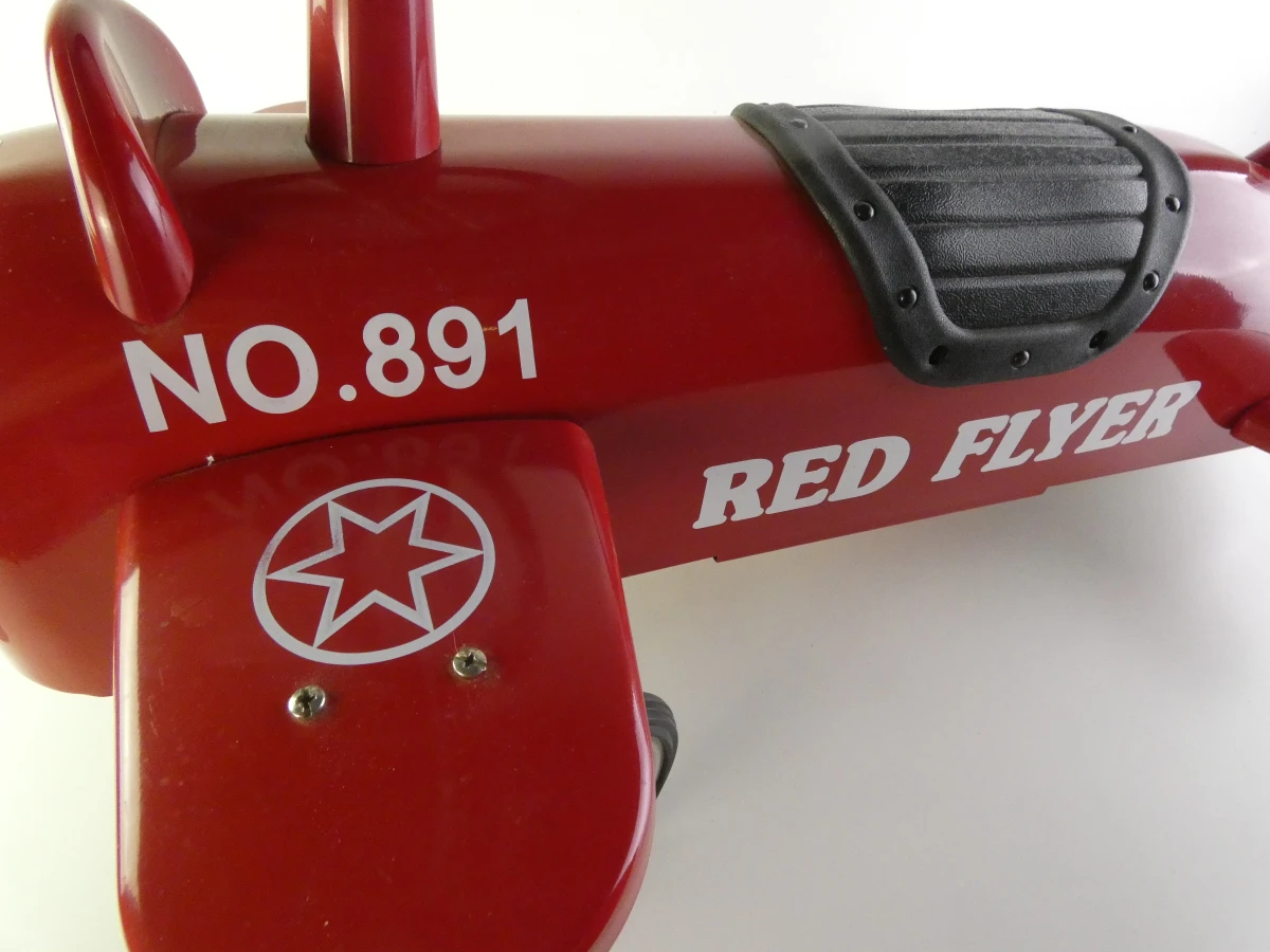 Stoere Retro Roller "Red Flyer" No. 891 Loopvliegtuig
