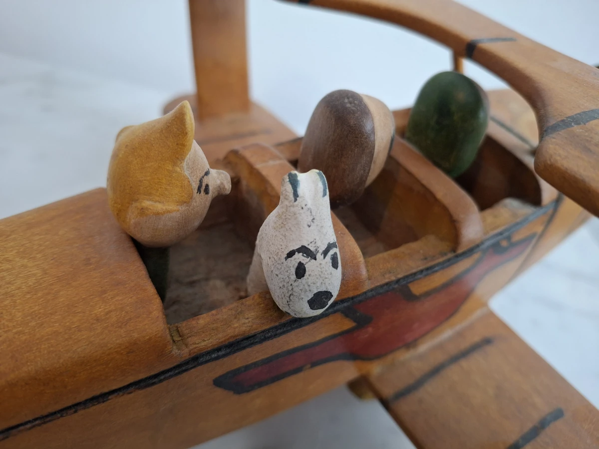 Houten Vliegtuig Kuifje