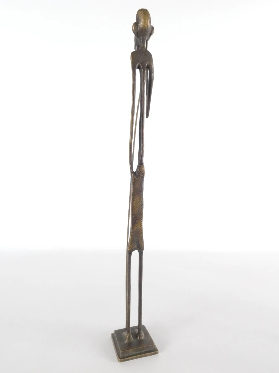 Set van 4 Afrikaanse bronzen beeldjes