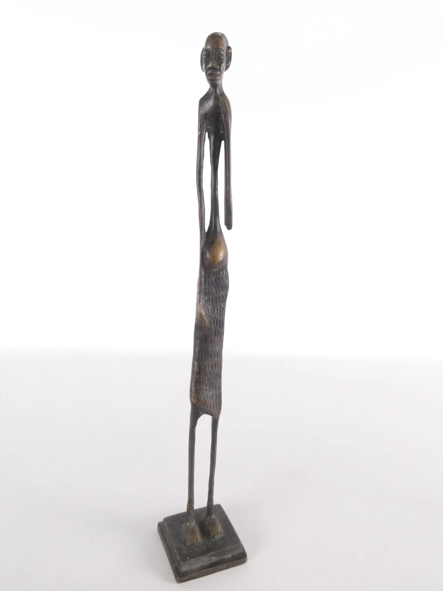 Set van 4 Afrikaanse bronzen beeldjes