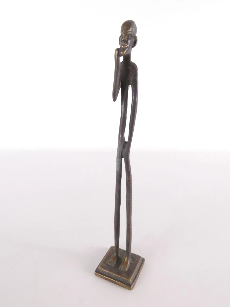 Set van 4 Afrikaanse bronzen beeldjes