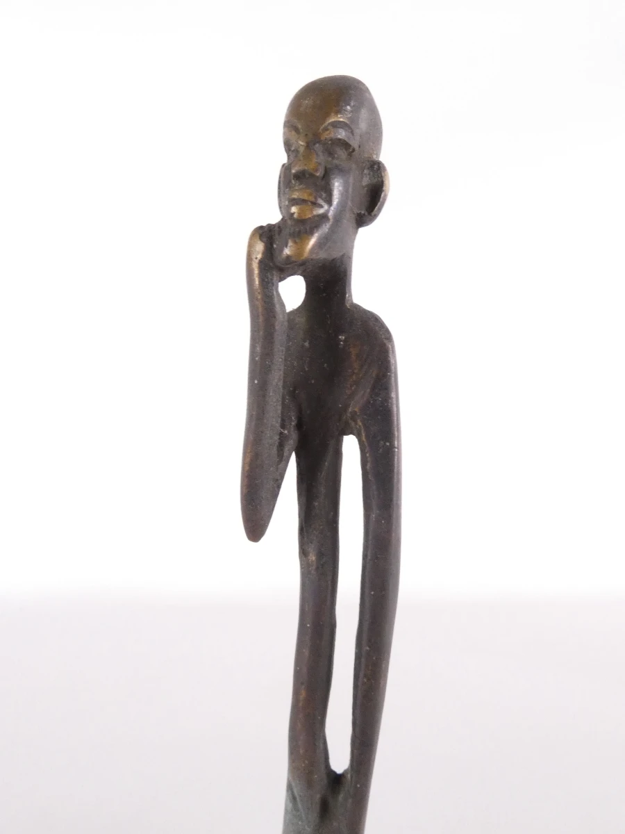 Set van 4 Afrikaanse bronzen beeldjes
