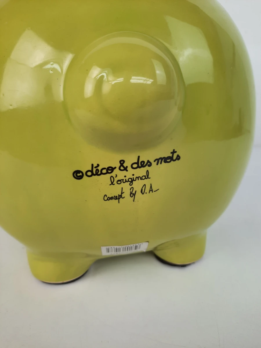 🐷 Vrolijke Gele Spaarpot – "Happy Birthday" (Déco & Des Mots) - foto 4