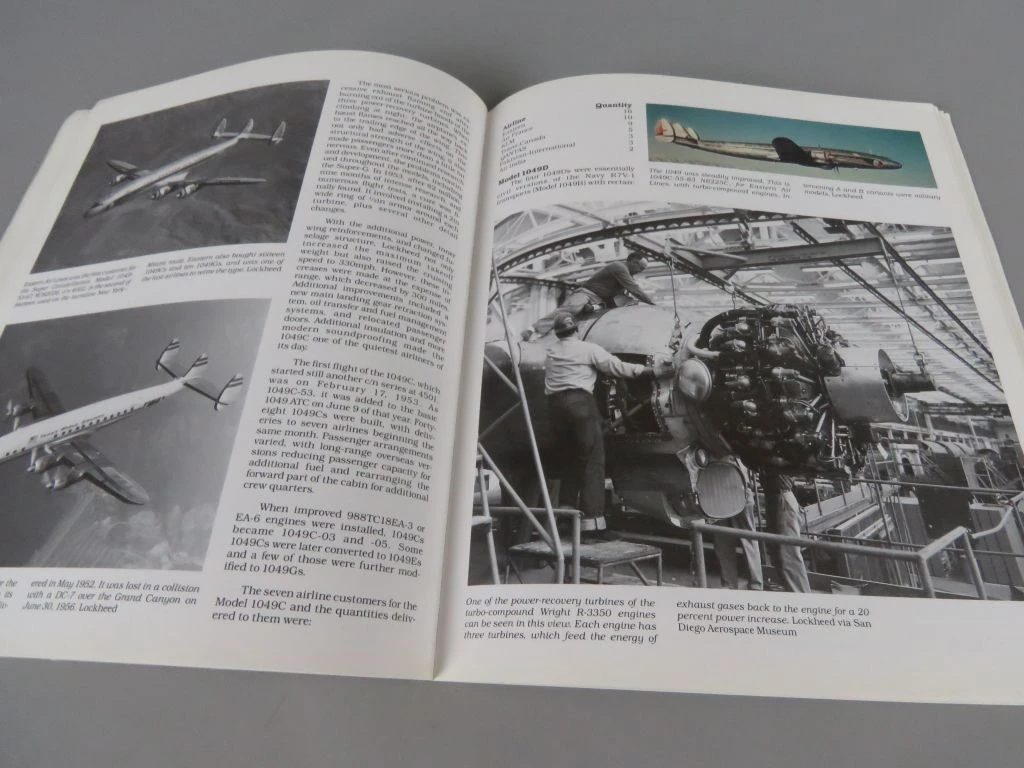 Set van 4 boeken over Lockheed Constellation vliegtuigen