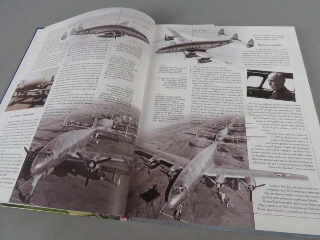 Set van 4 boeken over Lockheed Constellation vliegtuigen