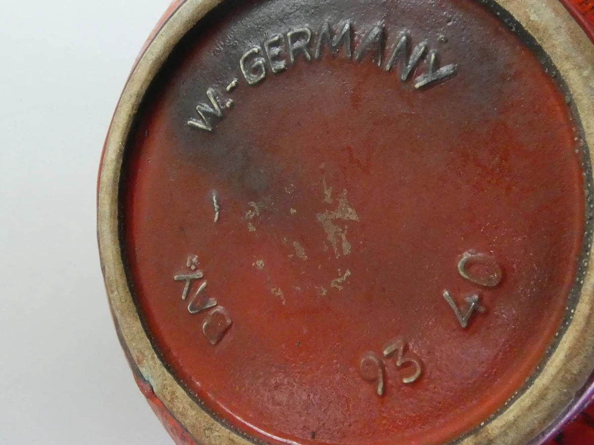 Lot van 2 vintage West-Duitse keramische vazen