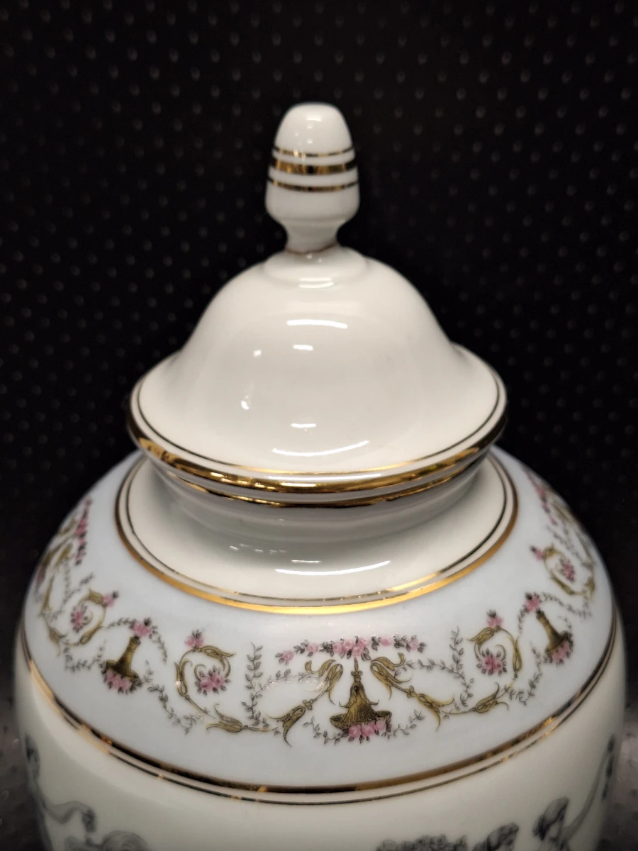 Vintage EME Porcelana dekselvaas met klassieke muzen - Spanje, jaren 60/70 - foto 6