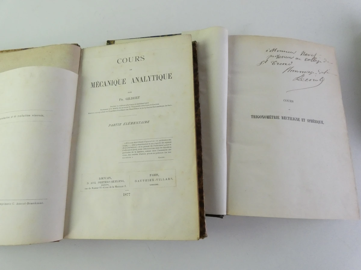 Set oude Franse wiskundeboeken, 19e eeuw