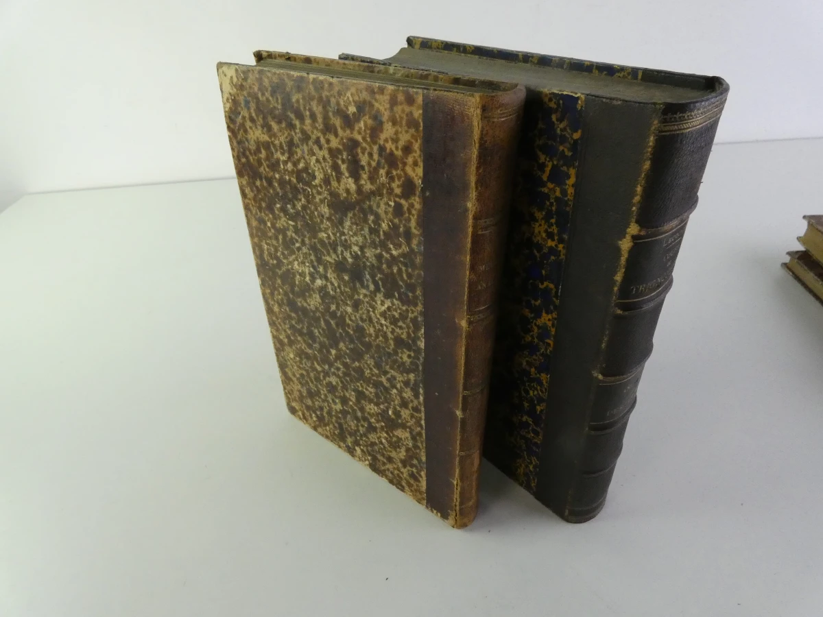 Set oude Franse wiskundeboeken, 19e eeuw