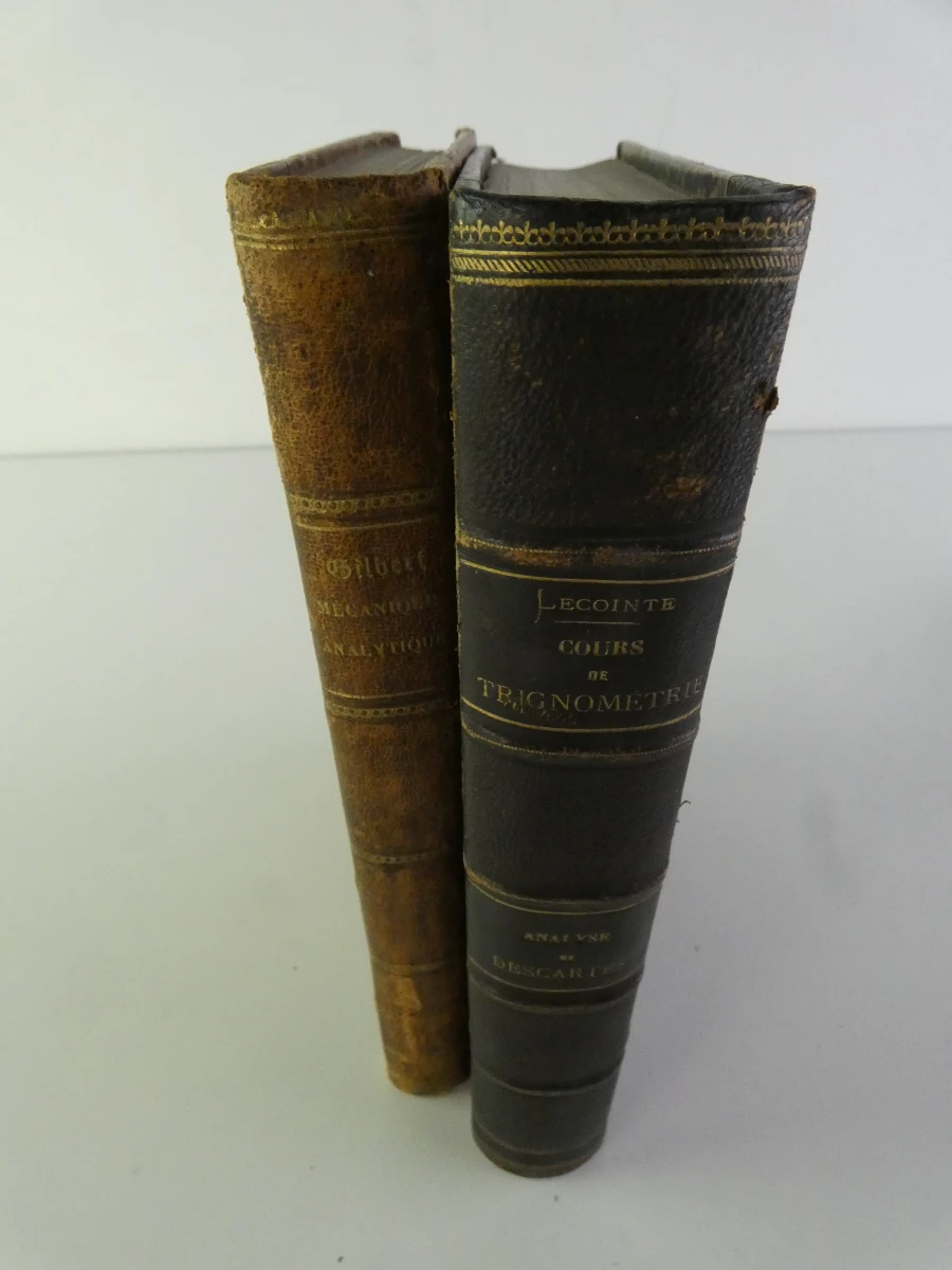 Set oude Franse wiskundeboeken, 19e eeuw