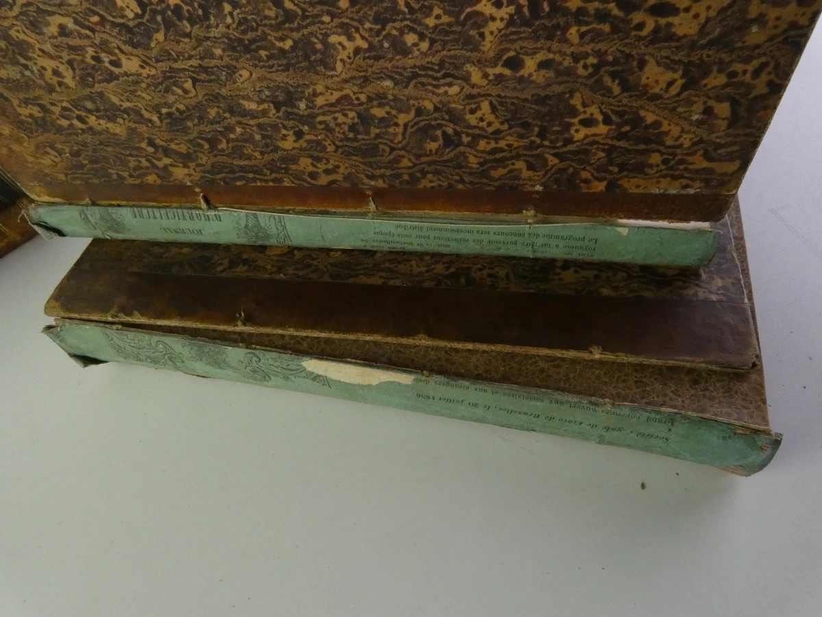 Set oude Franse wiskundeboeken, 19e eeuw
