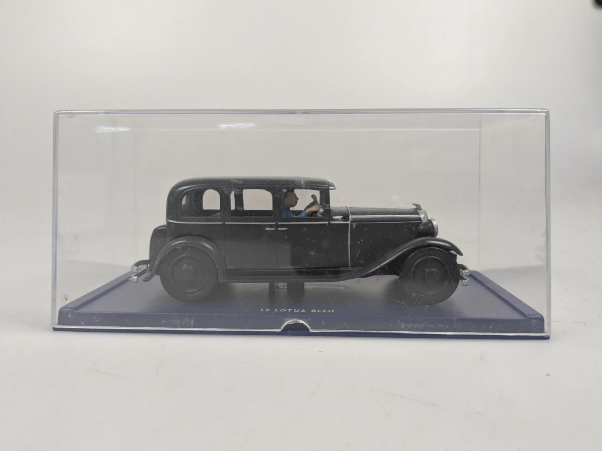 Set van 9 Kuifje miniatuurauto's met figuren in displayboxen