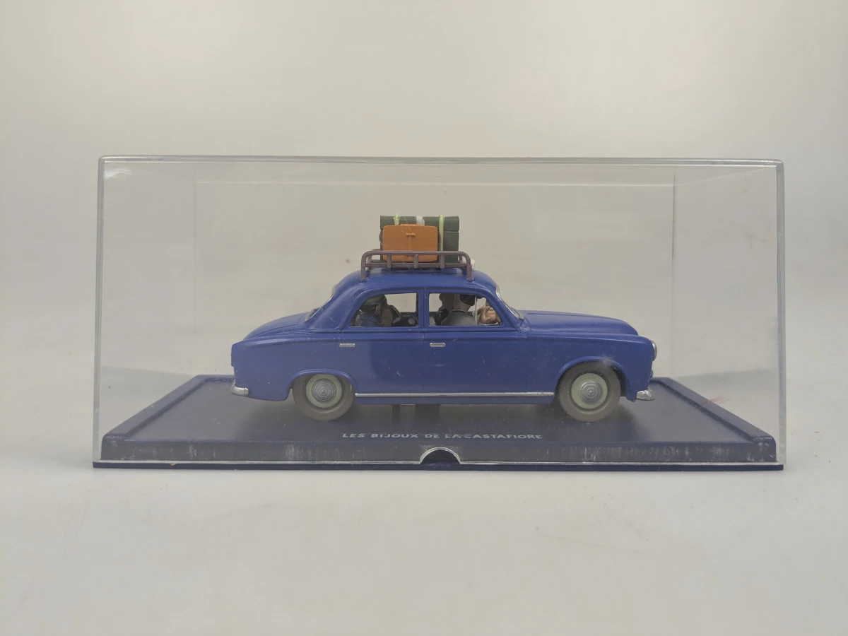 Set van 9 Kuifje miniatuurauto's met figuren in displayboxen