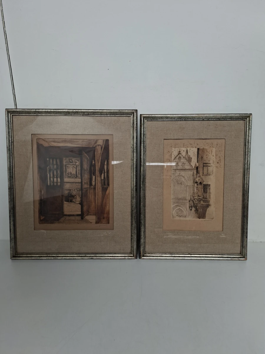 🖼️ Prachtig Duo Antwerpse Etsen – Juliaan Severin (1888–1975) – Met Campo & Campo Provenance! 🖼️ - foto 6