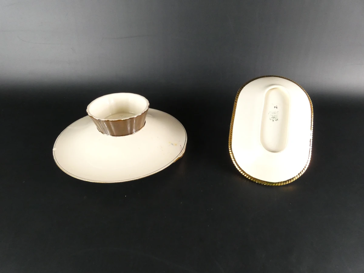 Boch Frères Keramis 'Shanghai' – Set van 2 Art Deco schalen