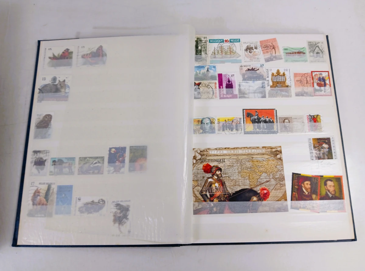 Verzameling postzegelalbums met vooral Belgische postzegels - foto 2