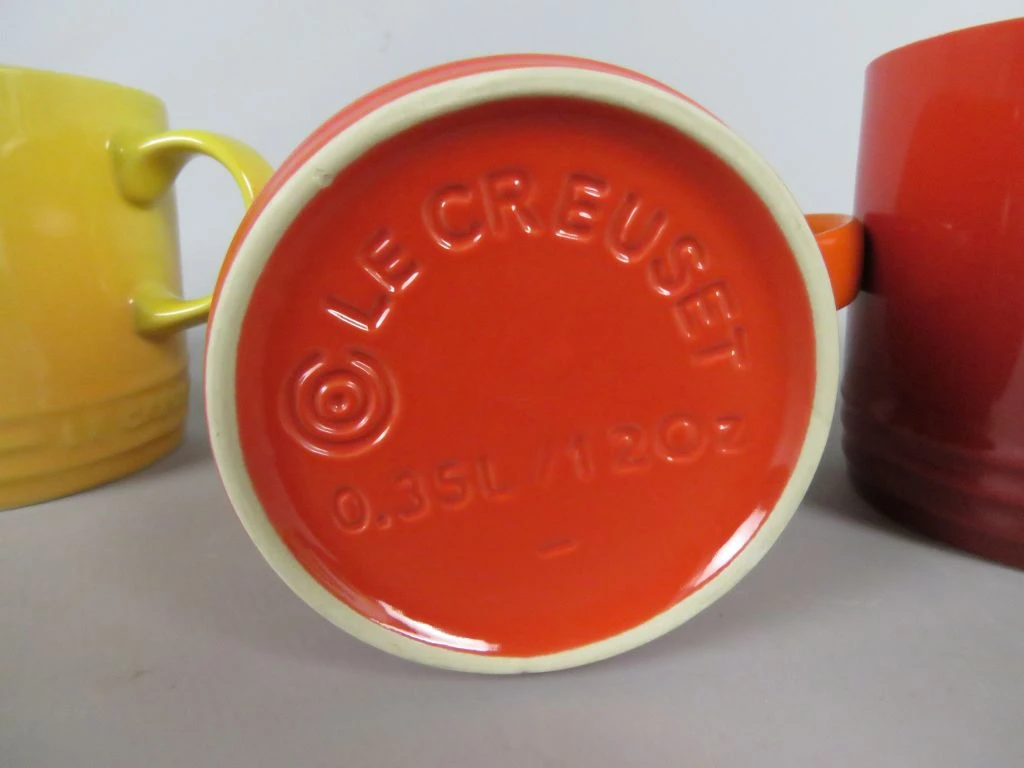 Set van 5 kleurrijke Le Creuset keramische mokken