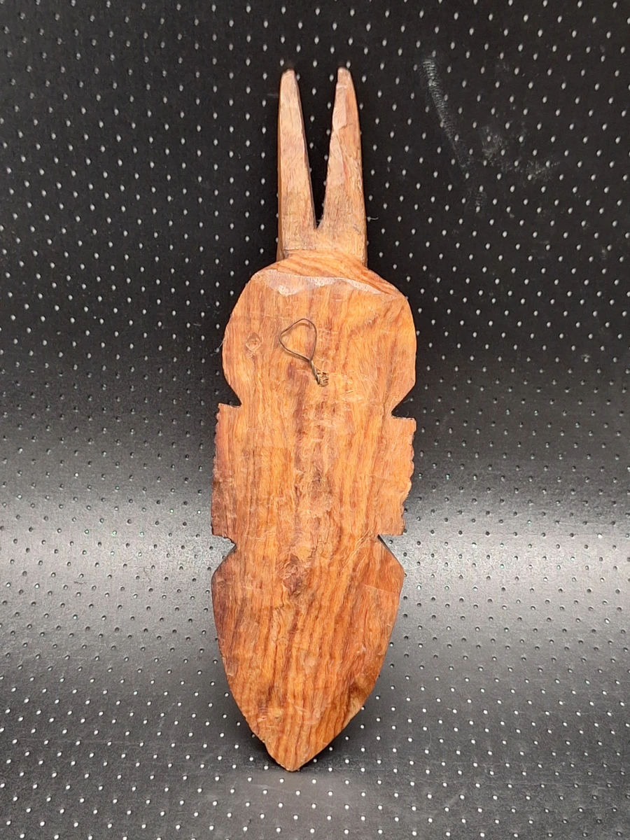 Set van 3 handgesneden houten miniatuurmaskers - West-Afrikaanse stijl - foto 4