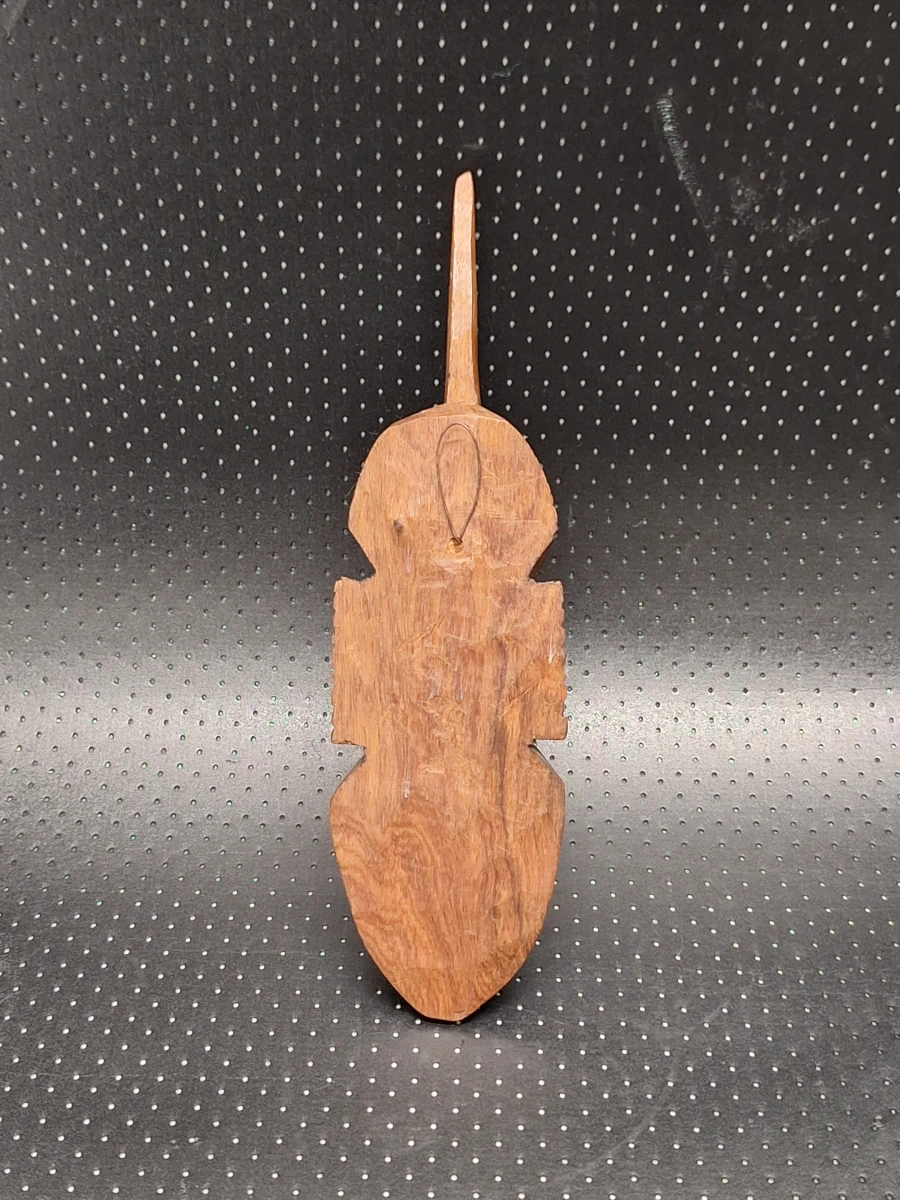 Set van 3 handgesneden houten miniatuurmaskers - West-Afrikaanse stijl - foto 8