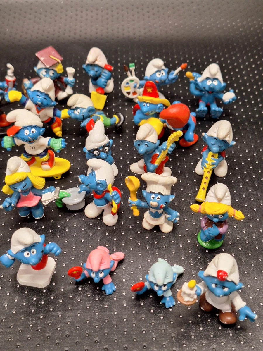 Grote smurfenverzameling – 40 vintage smurfenfiguren + Grote Smurf & Smurfin knuffels (Peyo) - foto 5