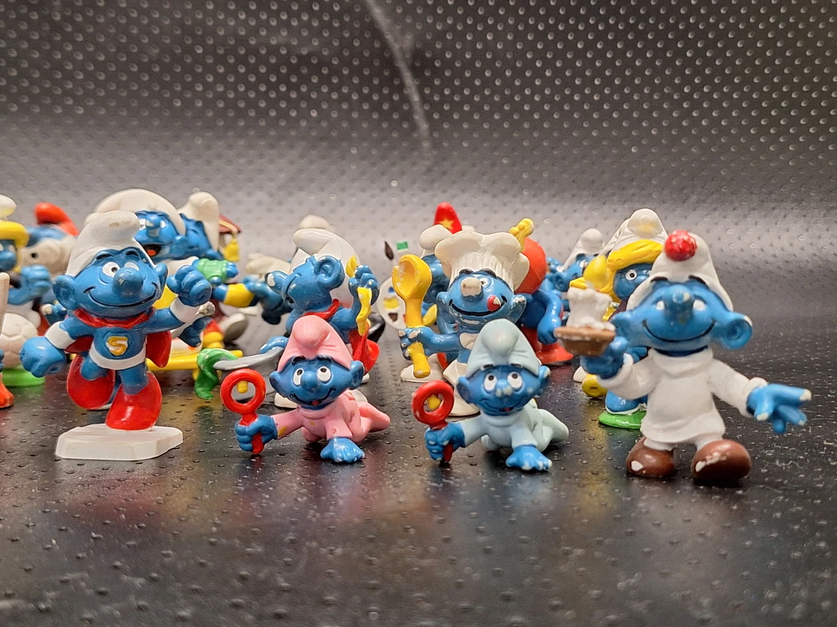 Grote smurfenverzameling – 40 vintage smurfenfiguren + Grote Smurf & Smurfin knuffels (Peyo) - foto 4