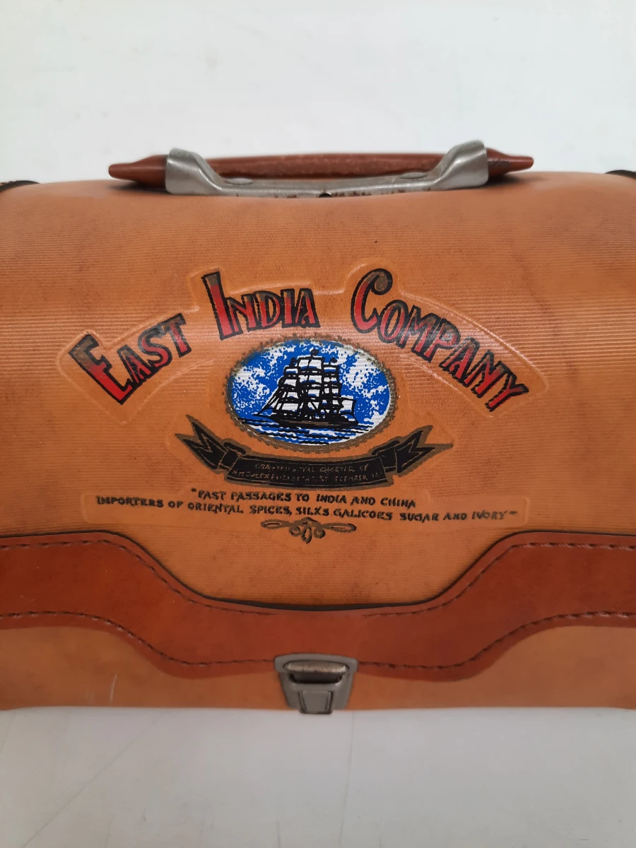 Vintage "East India Company" retro tas / documententas – decoratief verzamelobject - foto 2