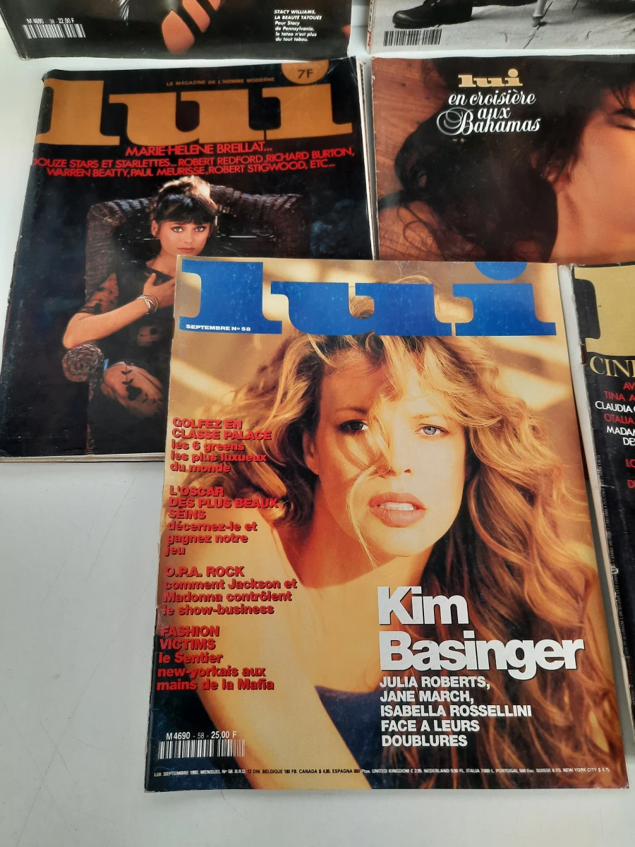 Lot van 10 vintage LUI magazines (jaren '70, '80 & '90) – Frans lifestylemagazine - foto 2
