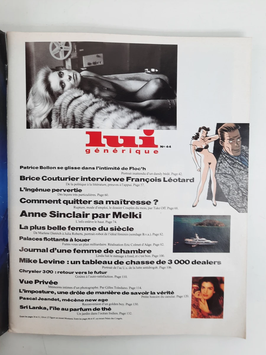 Lot van 10 vintage LUI magazines (jaren '70, '80 & '90) – Frans lifestylemagazine - foto 9