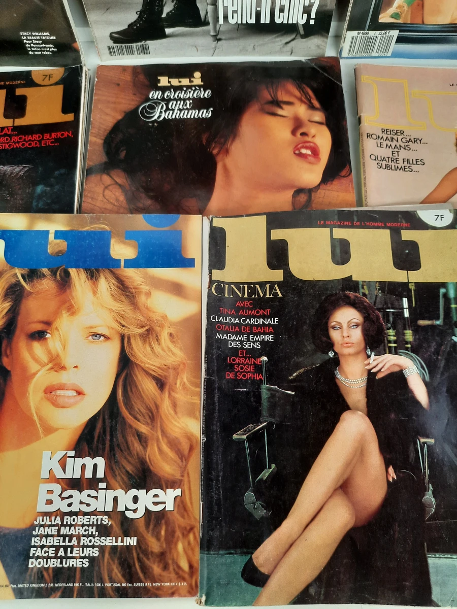 Lot van 10 vintage LUI magazines (jaren '70, '80 & '90) – Frans lifestylemagazine - foto 3