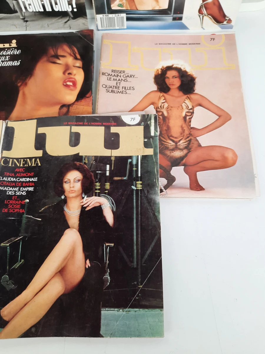 Lot van 10 vintage LUI magazines (jaren '70, '80 & '90) – Frans lifestylemagazine - foto 4