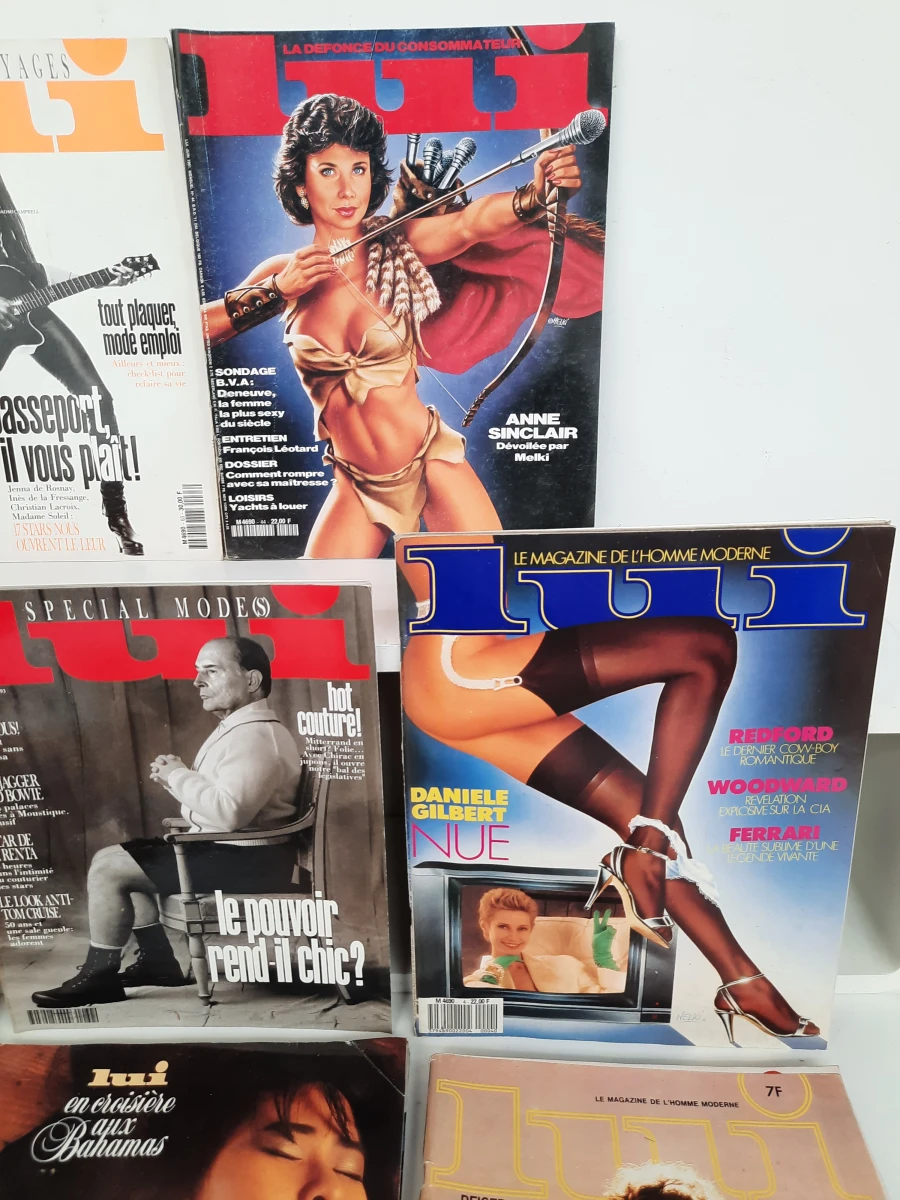 Lot van 10 vintage LUI magazines (jaren '70, '80 & '90) – Frans lifestylemagazine - foto 5