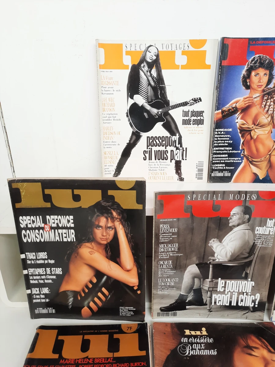 Lot van 10 vintage LUI magazines (jaren '70, '80 & '90) – Frans lifestylemagazine - foto 6