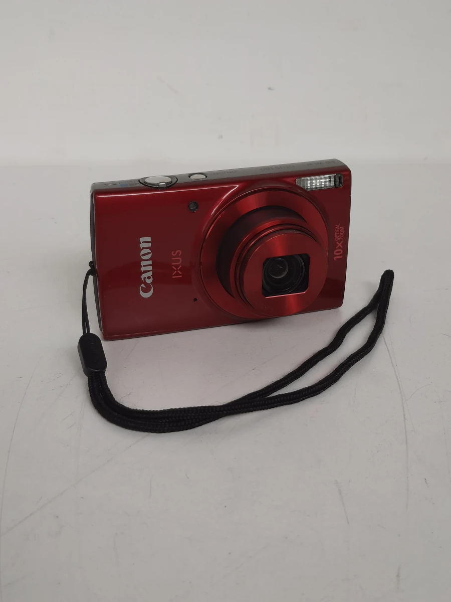 Stijlvolle Rode Canon IXUS 180 Camera met Wi-Fi + Oplader & Case Logic Tasje