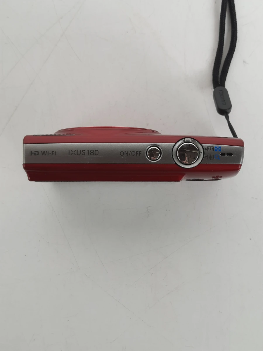 Stijlvolle Rode Canon IXUS 180 Camera met Wi-Fi + Oplader & Case Logic Tasje