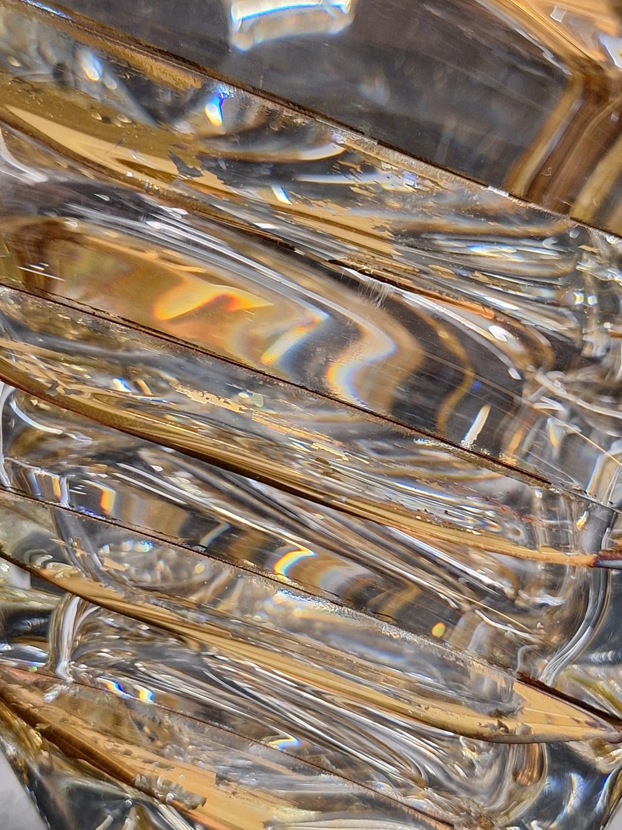 Crystalite Bohemia Facet kristallen bonbonnière met deksel en gouddecor - foto 5
