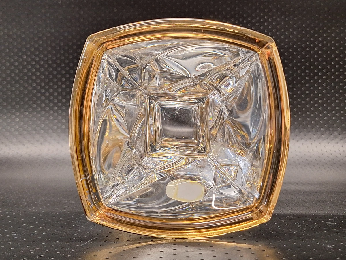 Crystalite Bohemia Facet kristallen bonbonnière met deksel en gouddecor - foto 9