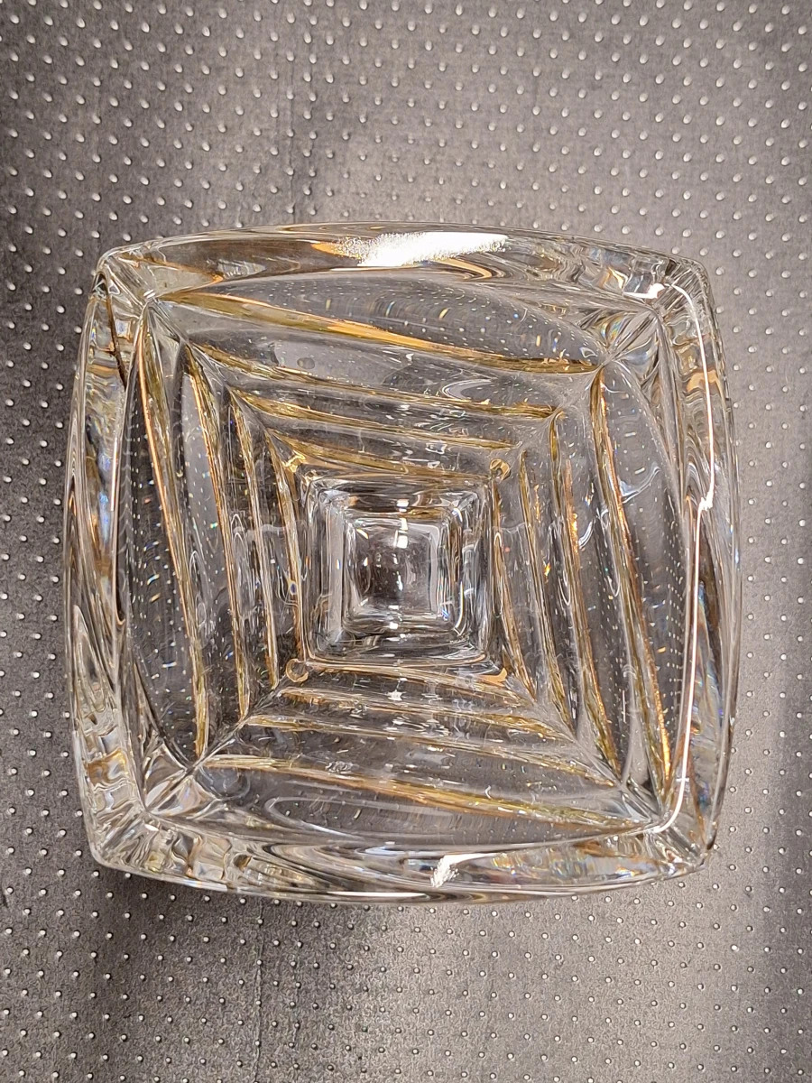 Crystalite Bohemia Facet kristallen bonbonnière met deksel en gouddecor - foto 7