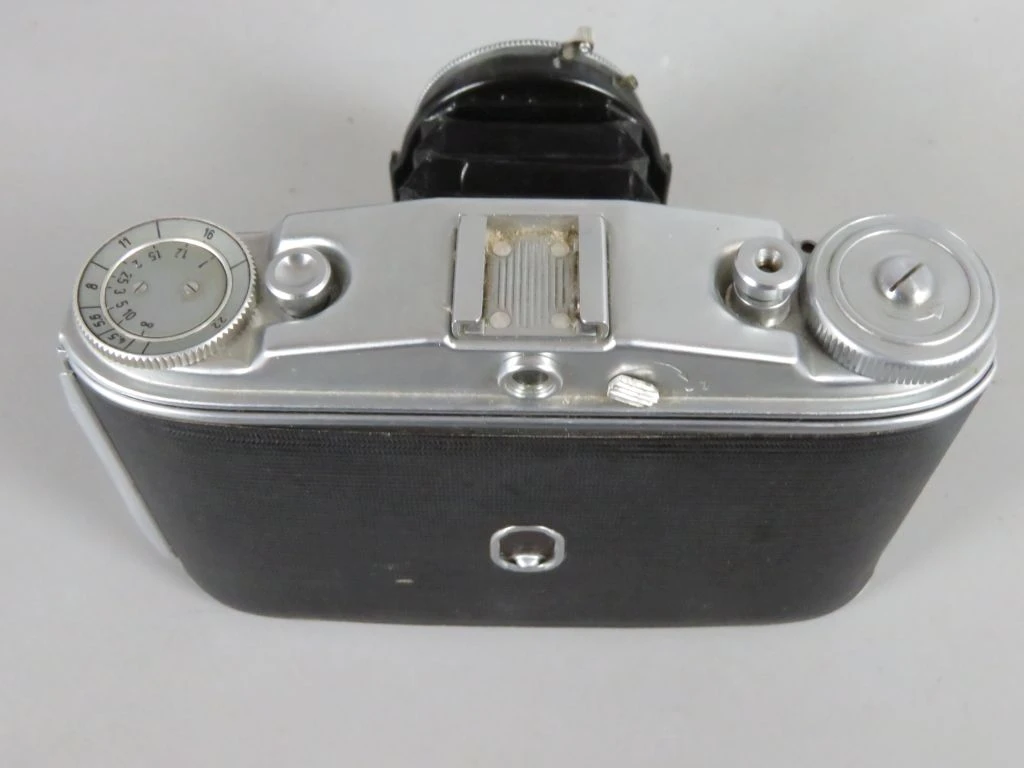 Vintage Agfa Solette IK vouwcamera met leren hoes
