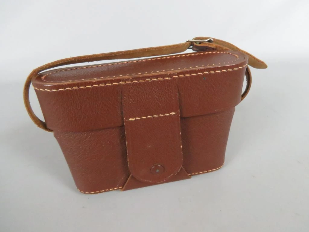 Vintage Agfa Solette IK vouwcamera met leren hoes